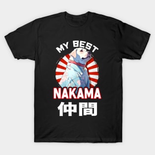 Cute Dog wearing a Kimono - Anime Shirt T-Shirt